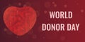 Blood donor day background, abstract background, bright heart, donation Royalty Free Stock Photo